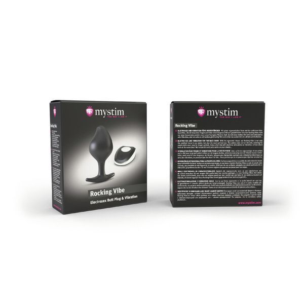 Силіконова анальна пробка Mystim Rocking Vibe з вібрацією і пультом для електростимулятора, 3,7 см SO2964 фото ЦЕ МІЖ НАМИ
