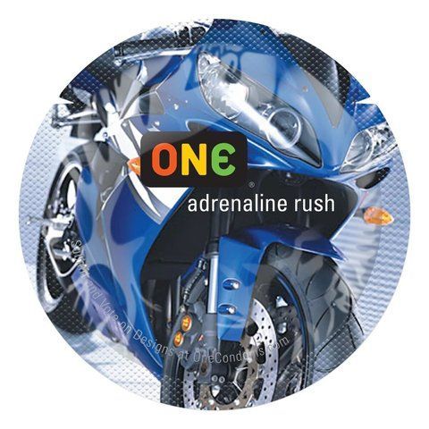Презерватив ONE Color Sensations - ONE adrenaline rush (Blue) 1 шт SX0765 фото ЦЕ МІЖ НАМИ